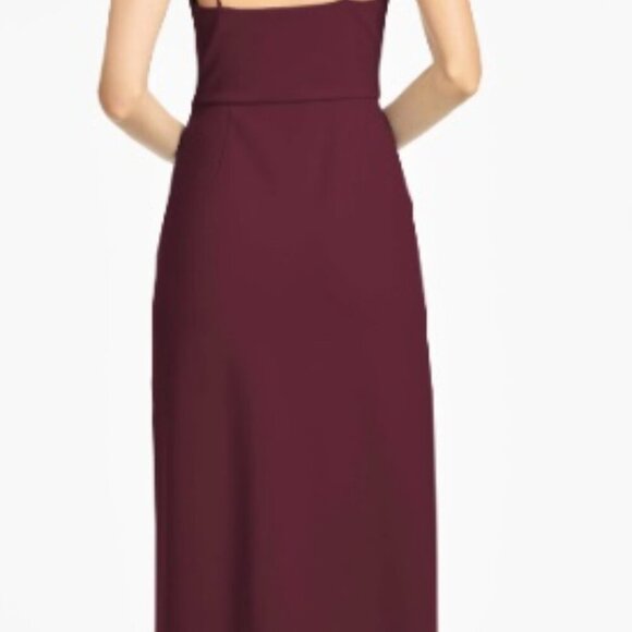 Sachin + Babi and Evening gown Vneck Spagettic Strap Deep Wine Sz 10 #175 - Picture 3 of 6